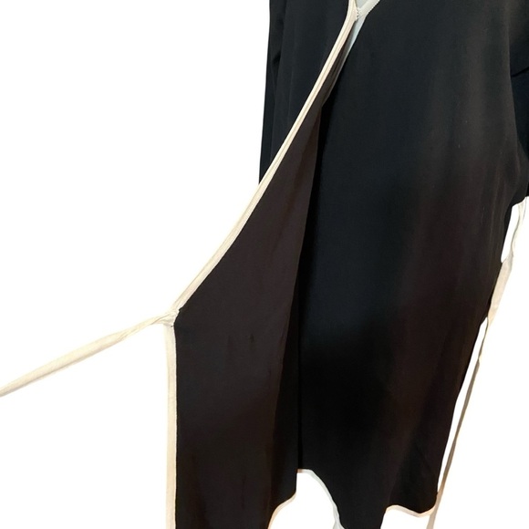 Grace Dane Lewis Mock Wrap Colorblock Dress Size L Black White Stretch Career - Picture 6 of 11